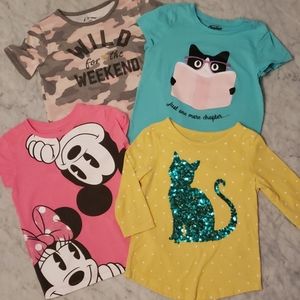 EUC Bundle of 4 Girls' T-Shirts - 8